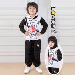 Boys Spider-Web, Black and White, Hero Edition Hoodie & Jogger Set cordset