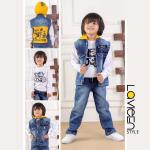 Boys Urban Legend, 3-Piece Denim Jacket & Hoodie Set