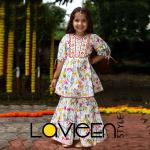 Elegant Floral Sharara Set for Little Girls