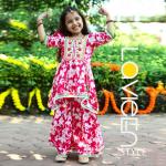 Festive Floral Sharara Set for Girls