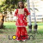 Vibrant Floral Sharara Set for Girls